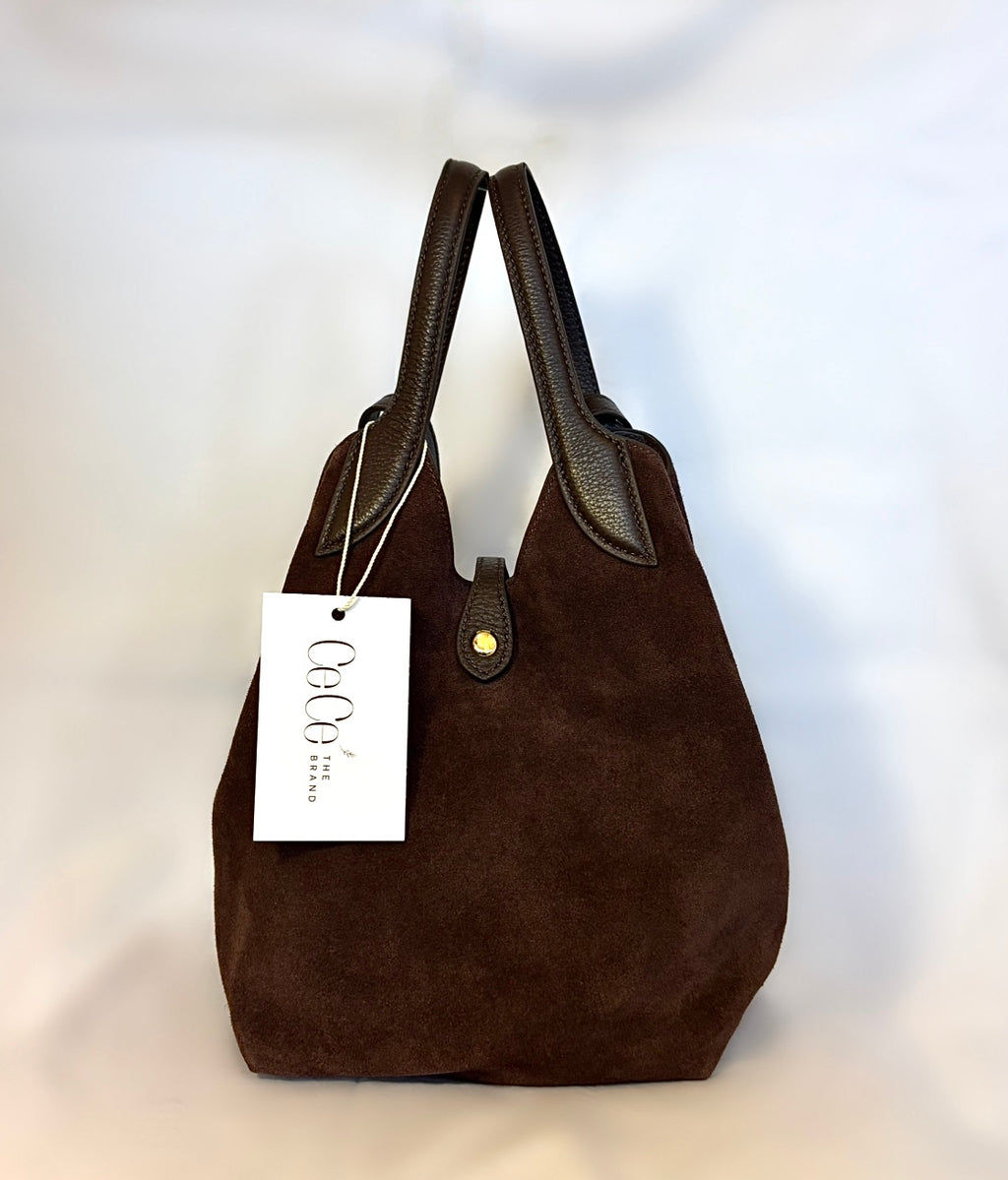 Bolso Faro marrón chocolate piel serraje talla única | CeCé The Brand
