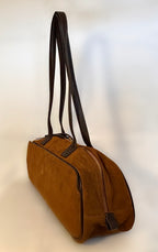 Bolso Soho camel piel serraje vista lateral | CeCé The Brand