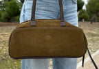 Detalle bolso Soho caqui piel serraje | CeCé The Brand