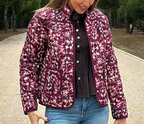 Detalle chaqueta Bolonia burdeos algodón 100% | CeCé The Brand